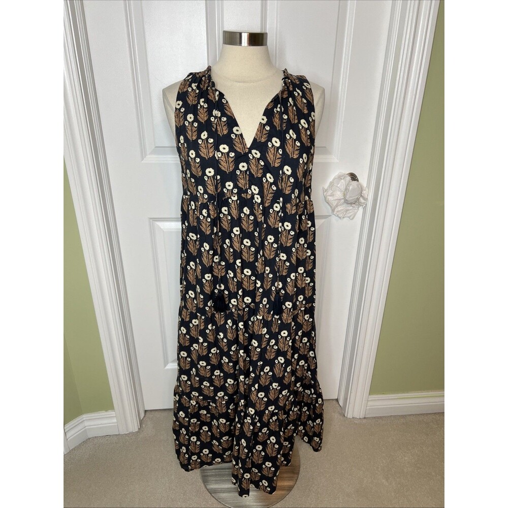 TUCKERNUCK Maxi Dress Nightly Daisy Salted Paloma Caftan Boho Peasant Women’s S - Picture 2 of 10
